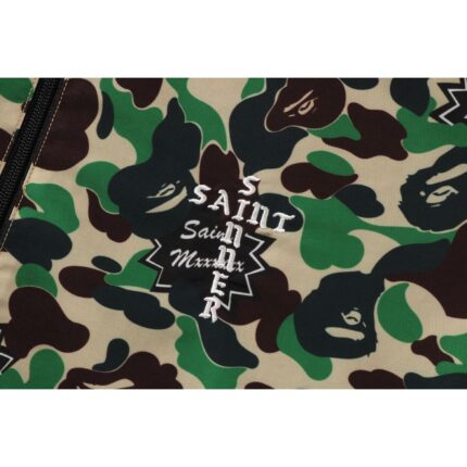 BAPE X SAINT MXXXXXX ABC CAMO TRACK JACKET MENS