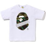 White 1ST CAMO BAPE KANJI TEE MENS