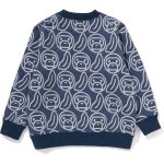 BANANA MILO KNIT JACQUARD CREWNECK SWEATSHIRT