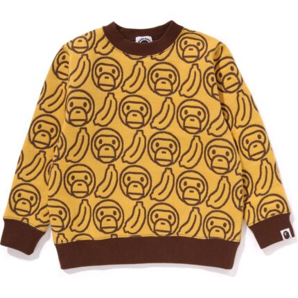 BANANA MILO KNIT JACQUARD CREWNECK