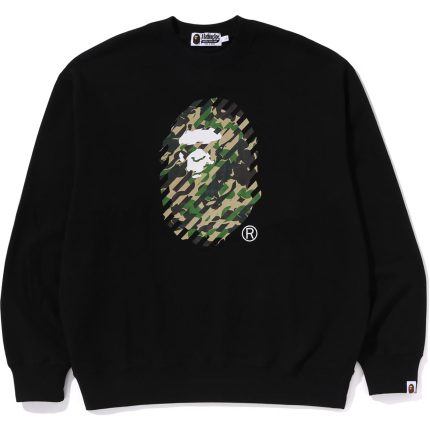 ABC CAMO APE HEAD RELAXED FIT CREWNECK SWEATSHIRT