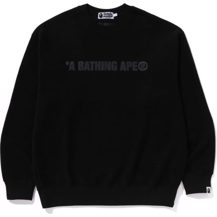 BATHING APE LOGO RELAXED FIT CREWNECK SWEATSHIRT