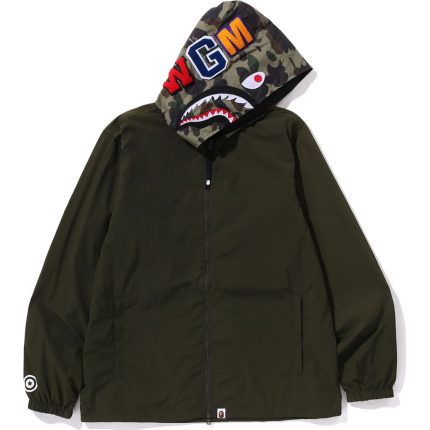 Bape CAMO SHARK HOODIE JACKET MENS