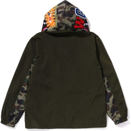 Bape CAMO SHARK HOODIE JACKET MENS