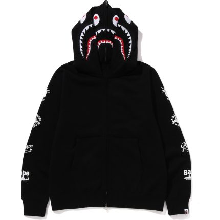 BAPE US DOUBLE SHARK FULL ZIP HOODIE