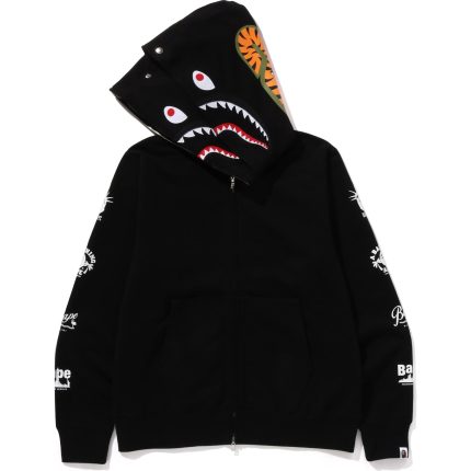 BAPE US DOUBLE SHARK FULL ZIP HOODIE