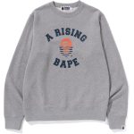 A RISING BAPE Grey SWEATSHIRT MENS