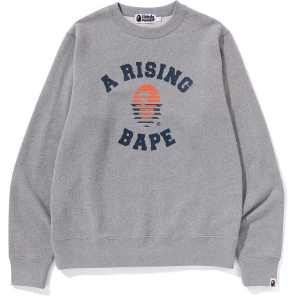 A RISING BAPE Grey SWEATSHIRT MENS