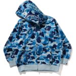 ABC CAMO RAYON RELAXED FIT SHARK FULL ZIP HOODIE MENS