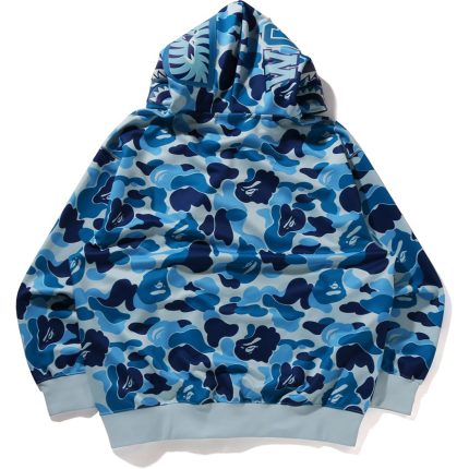 ABC CAMO RAYON RELAXED FIT SHARK FULL ZIP HOODIE