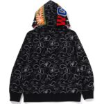NEON CAMO SHARK FULL ZIP HOODIE MENS