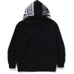 COLLEGE MONOGRAM RELAXED FIT SHARK FULL ZIP HOODIE MENS