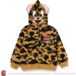 BAPE X TOM AND JERRY 85TH – JERRY 1ST CAMO ZIP HOODIE KIDS