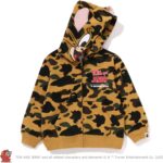 BAPE X TOM AND JERRY 85TH – JERRY 1ST CAMO ZIP HOODIE KIDS